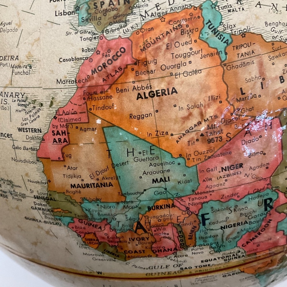 Vintage Replogle‎ 12" Globe USSR Raised Relief Cold War World Classic Tolman - Picture 8 of 16